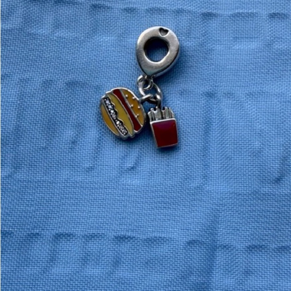 Pandora 925 Silver Burger & Fries Charm - Picture 2 of 4